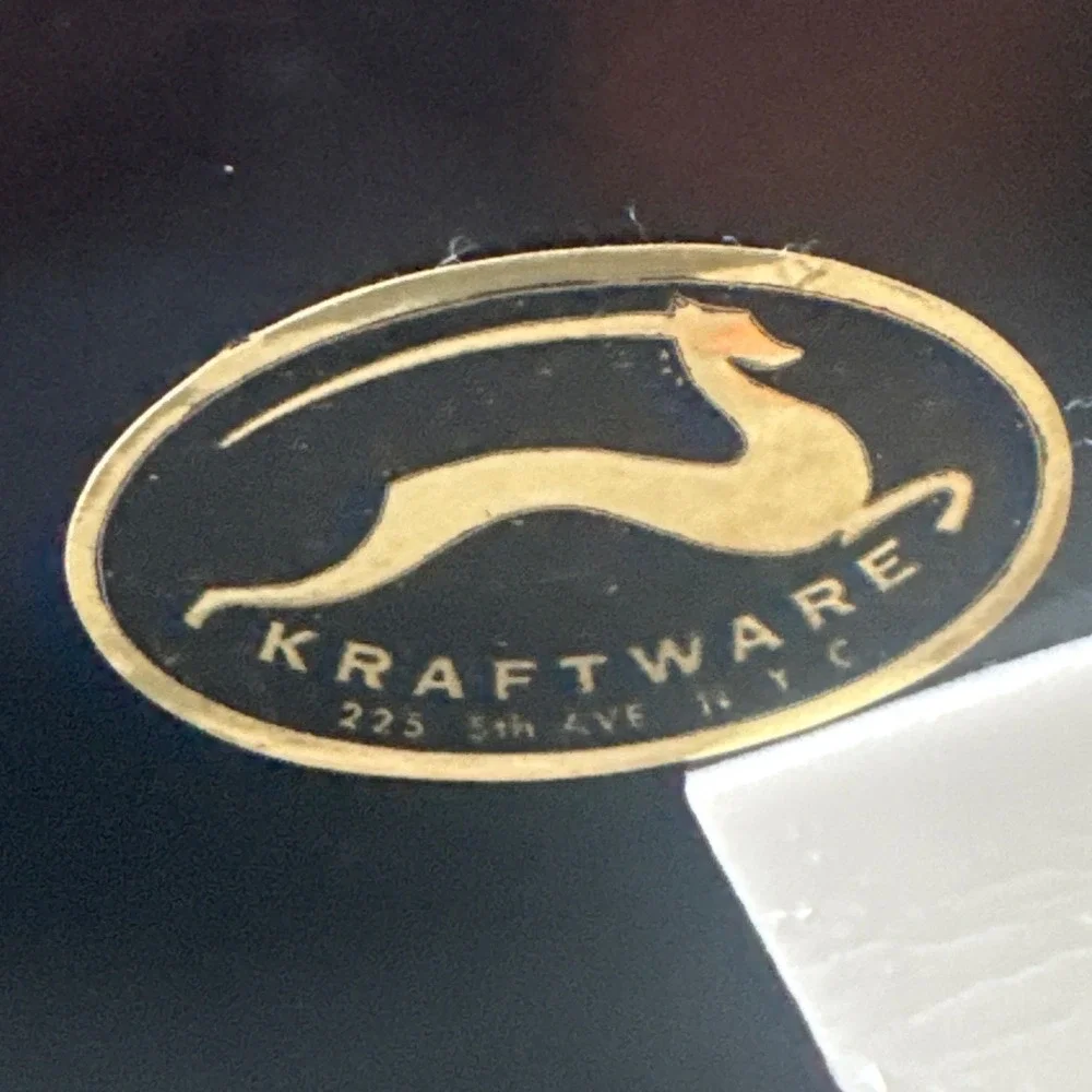 Kraftware Wastebasket Red Good Federal Eagle Faux Leather Vintage